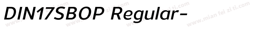 DIN17SBOP Regular字体转换